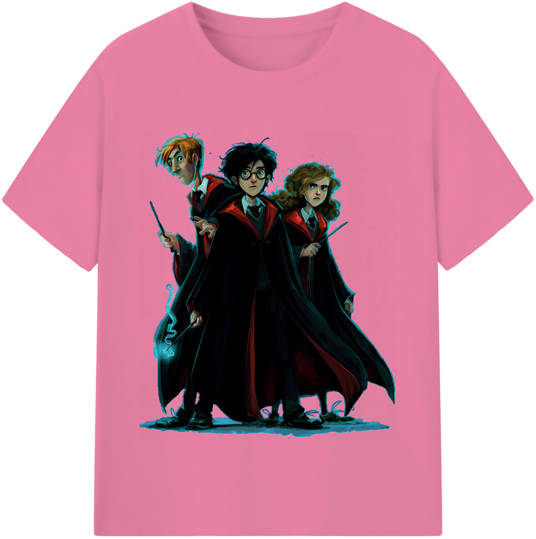 （画像用） Harry Potter ハリー・ポッターシリーズ 綿100％半袖Tシャツ（フロントプリント）